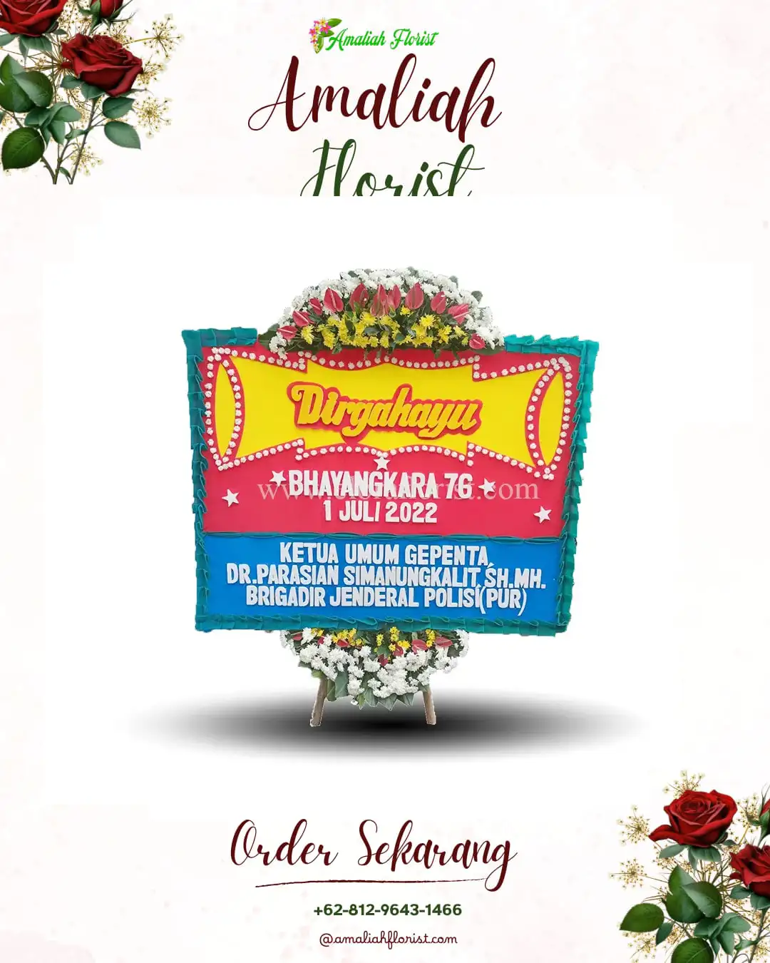 Papan Bunga HUT Ulang Tahun Penanggalan